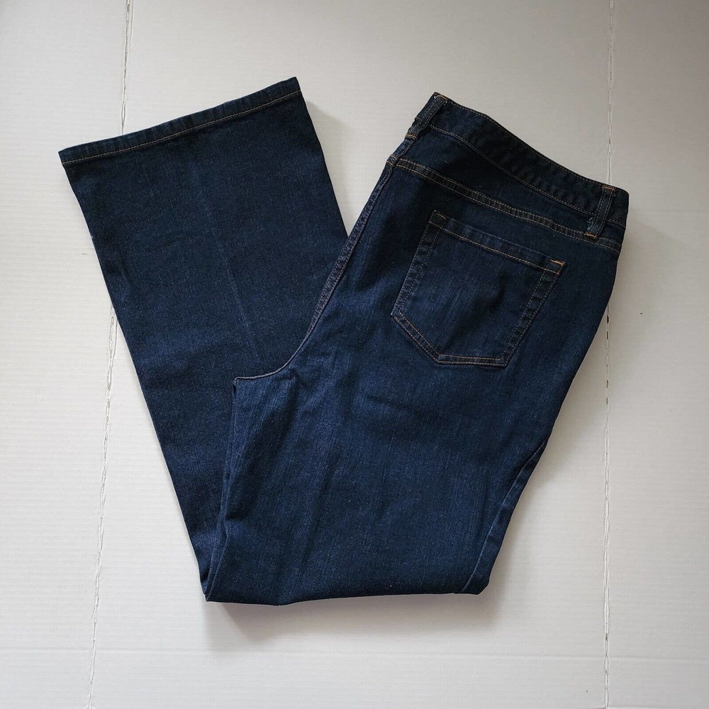 Liz Claiborne Denim Jackie Womens Jeans Size 20W Dark Wash ~ EUC ~ A16